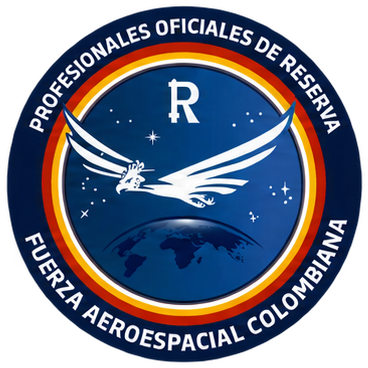 Emblema de los Profesionales Oficiales de Reserva de la Fuerza Aeroespacial Colombiana